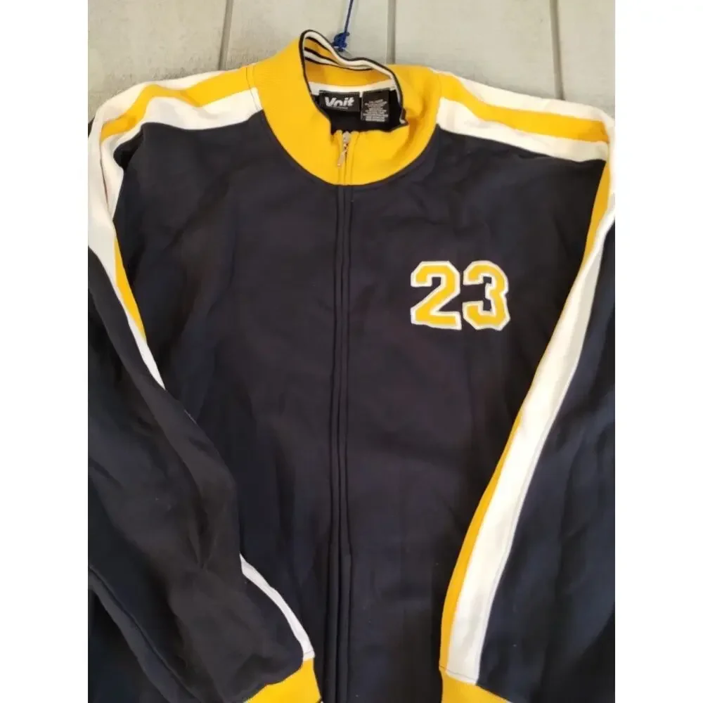 VOIT Vintage Track Suit Top Jacket - Size XXL - Dark Blue and Yellow - #23